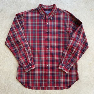 70s Vtg Pendleton sz XL Red Hunting Tartan Plaid Shirt Surf Workwear Chore Holiday Surf Workwear Chore Utility image 6