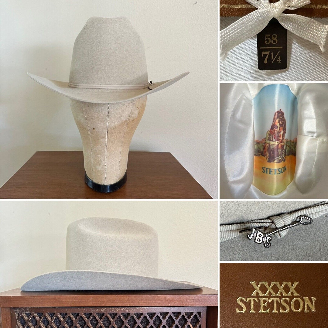 STETSON (ステットソン) 4X BEAVER ハット Vintage John B. Stetson Co 4X Beaver Cowboy Hat, Size 7 - Etsy