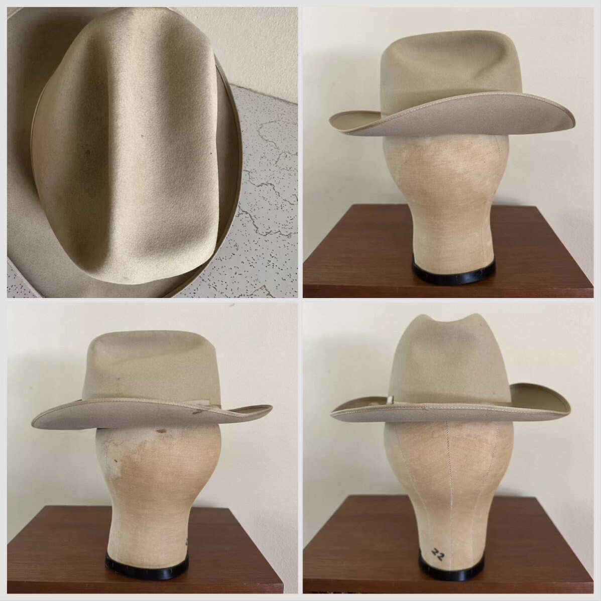 1950s STETSON 3x Beaver OPEN ROAD Size 7 Long Oval Hat 1950s STETSON 3x Beaver OPEN ROAD Size 7 Long Oval Hat