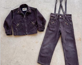Vintage 50's Farah of Texas Gold Strike Patch Repair Kids Workwear