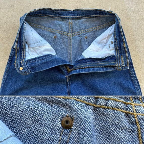 80s WILLIE NELSON Denim Jeans W 26.5 L 32 High Wa… - image 6