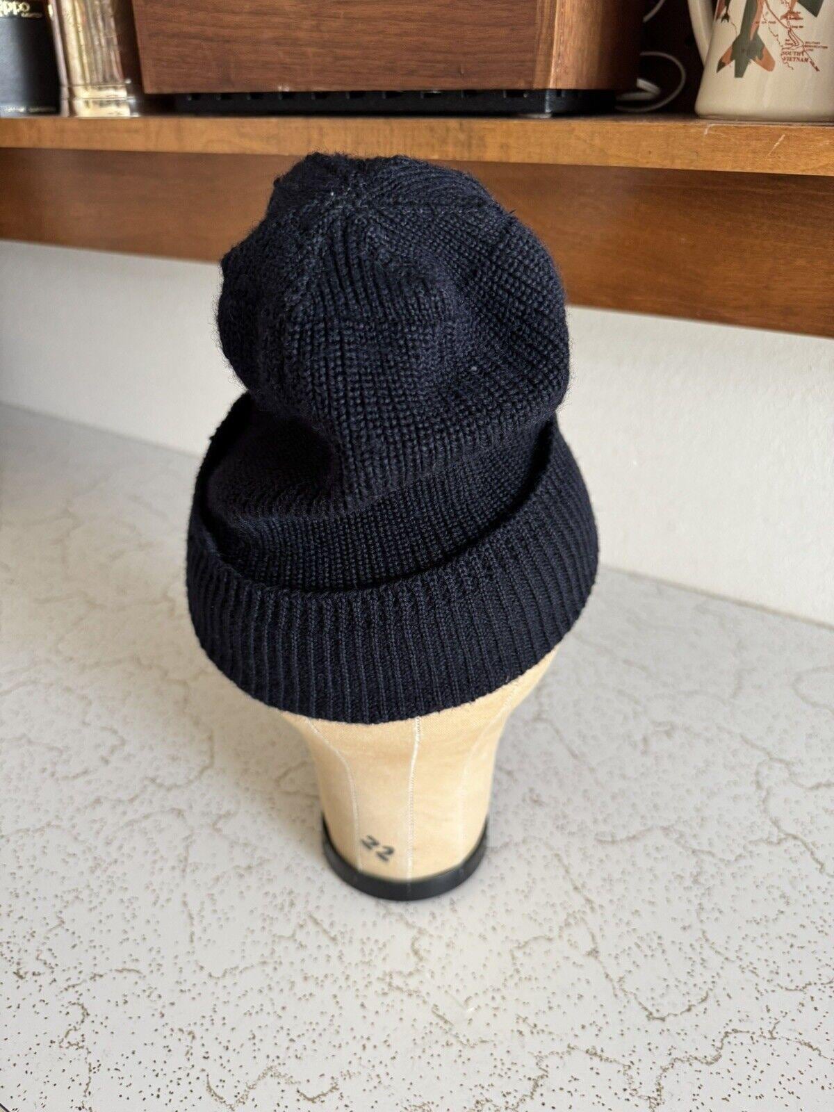 Original 1940s WWII US Navy Watch Cap W Tag Stenciled