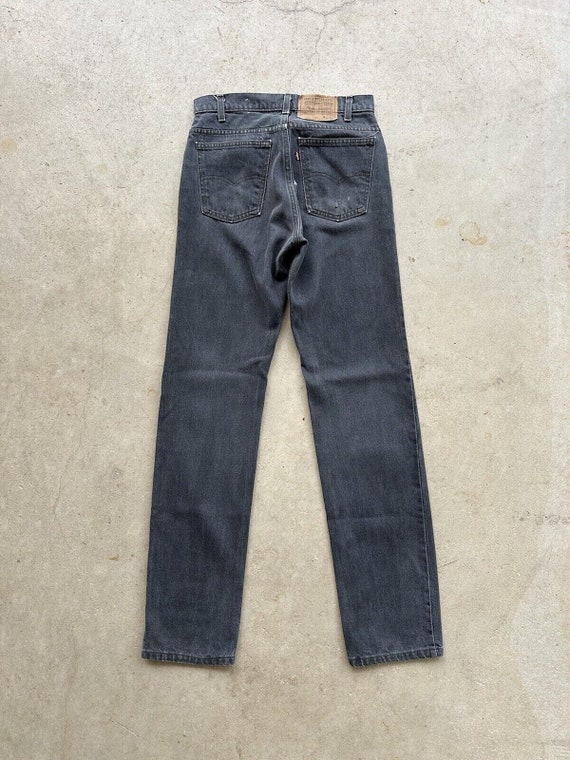 1987 Levis 509 Red Tab Charcoal Black Denim Straight Jeans W 29 L 