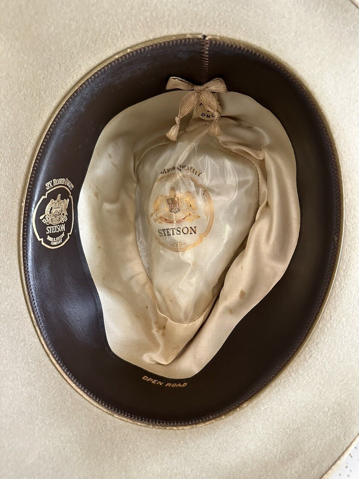 帽子 60s VINTAGE STETSON OPEN ROAD 7 3/8 59cm 1960s Stetson 3x BEAVER OPEN ROAD 7 Hat Fedora Cowboy