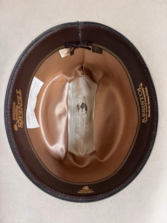 RESISTOL 5 STAR BEAVER ウエスタンハット vintage 80s Resistol Cattleman 4x Beaver Silverbelly Cowboy Western Hat: 7