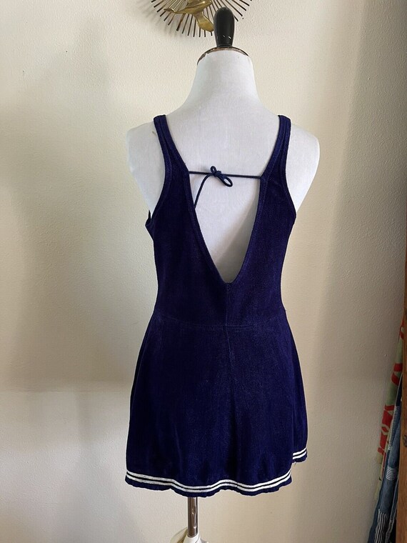 1940s Jantzen Nautical Swimsuit Dress Playsuit Sw… - image 4