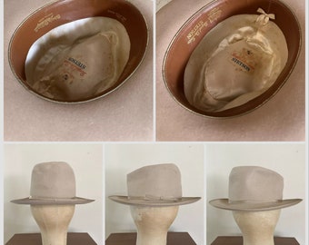 帽子 50s Vintage Stetson open road 7 5/8 61cm Vintage 1950s Stetson Open Road Fedora Hat - Raleigh Vintage