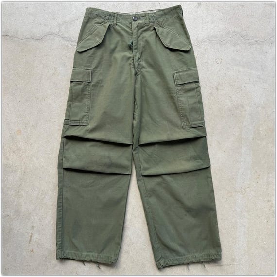 1972 US Army M65 Cargo Field Pants Regular Small Sateen OD