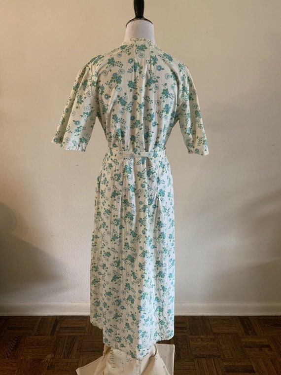 40s Floral Daisy COTTON DAY DRESS Ruffle Farm Wes… - image 5