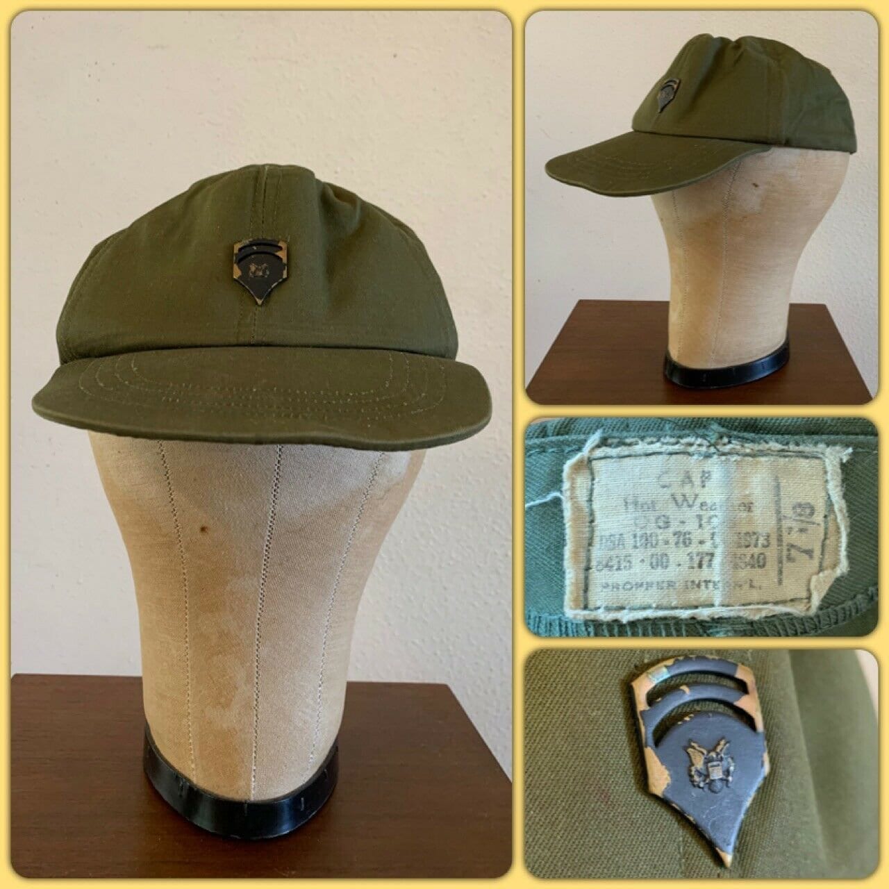 米軍　Cap Hot Weather OG-106 フィールド キャップ Vietnam US Army OG-106 Hot Weather Field Cap or Baseball Cap