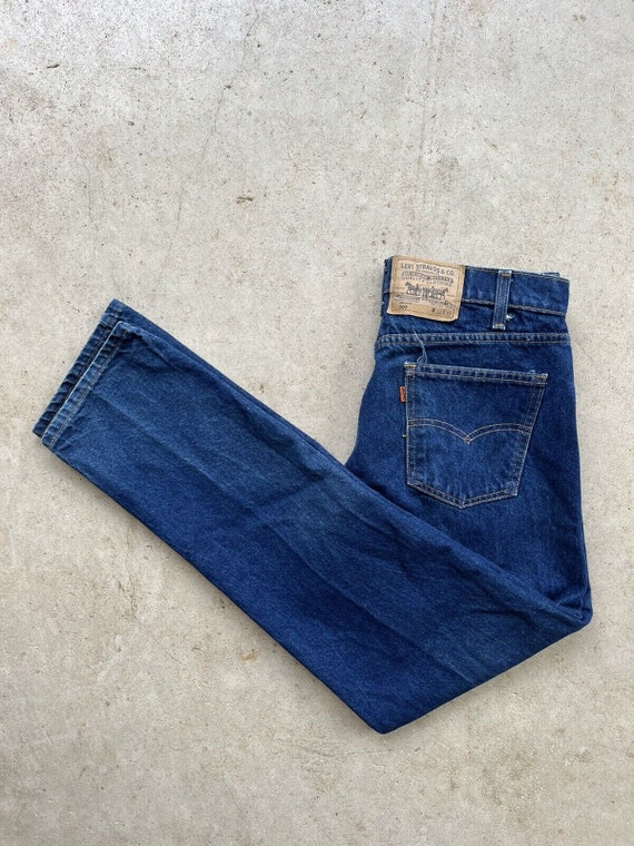 80s Levis Orange Tab 505 Denim Blue Jeans W 33 L … - image 6