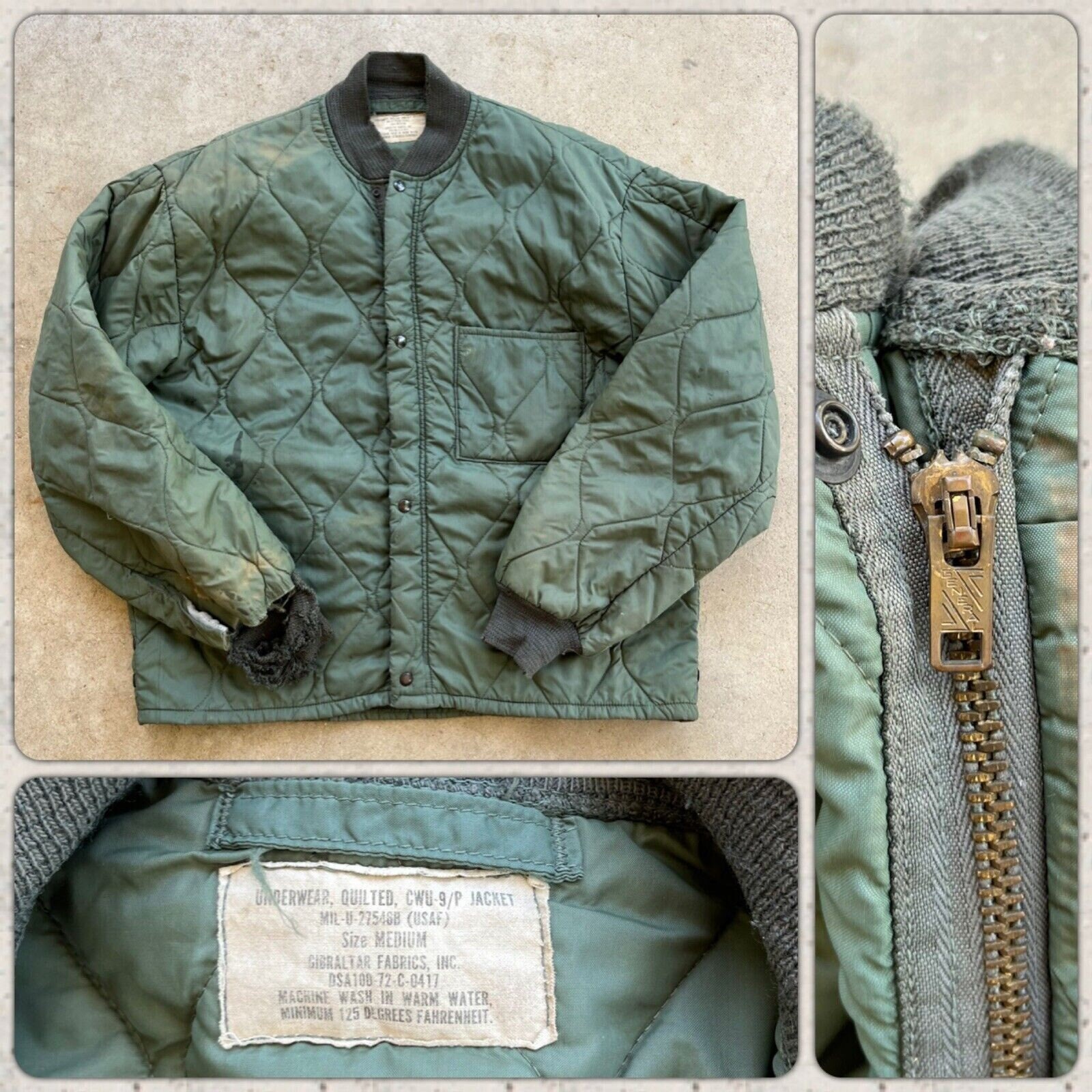 Vintage liner jacket Quilted CWU 9 | Kula Tactical