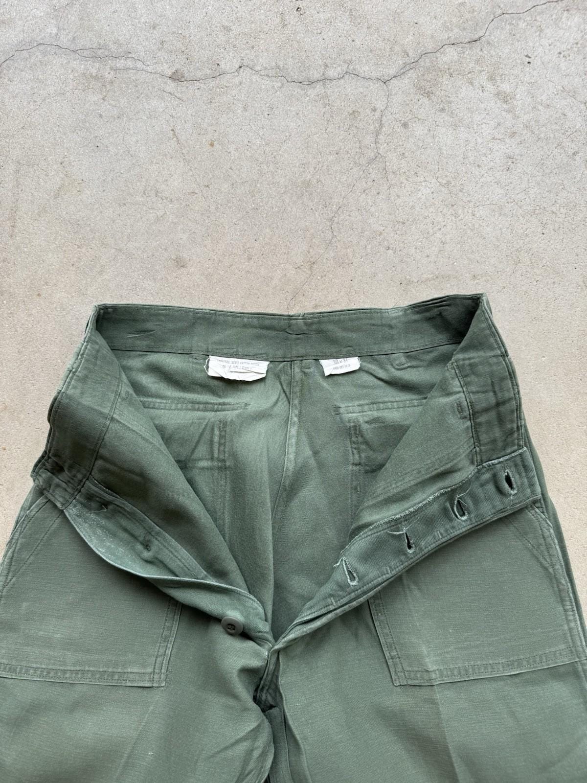 1960s US Army OG 107 Cotton Sateen Pants (W 29 L 32) - Etsy