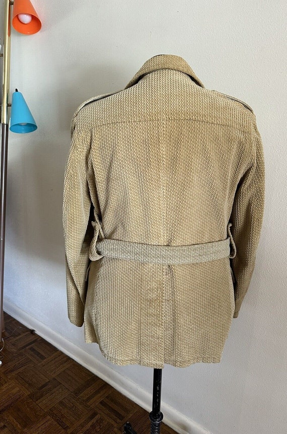 1970s Vtg Western Belted Textured Leisure Jacket … - image 7