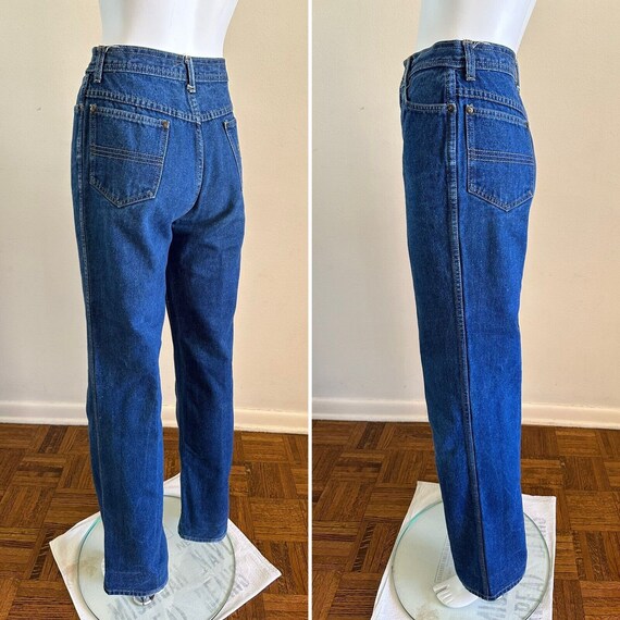 80s WILLIE NELSON Denim Jeans W 26.5 L 32 High Wa… - image 4