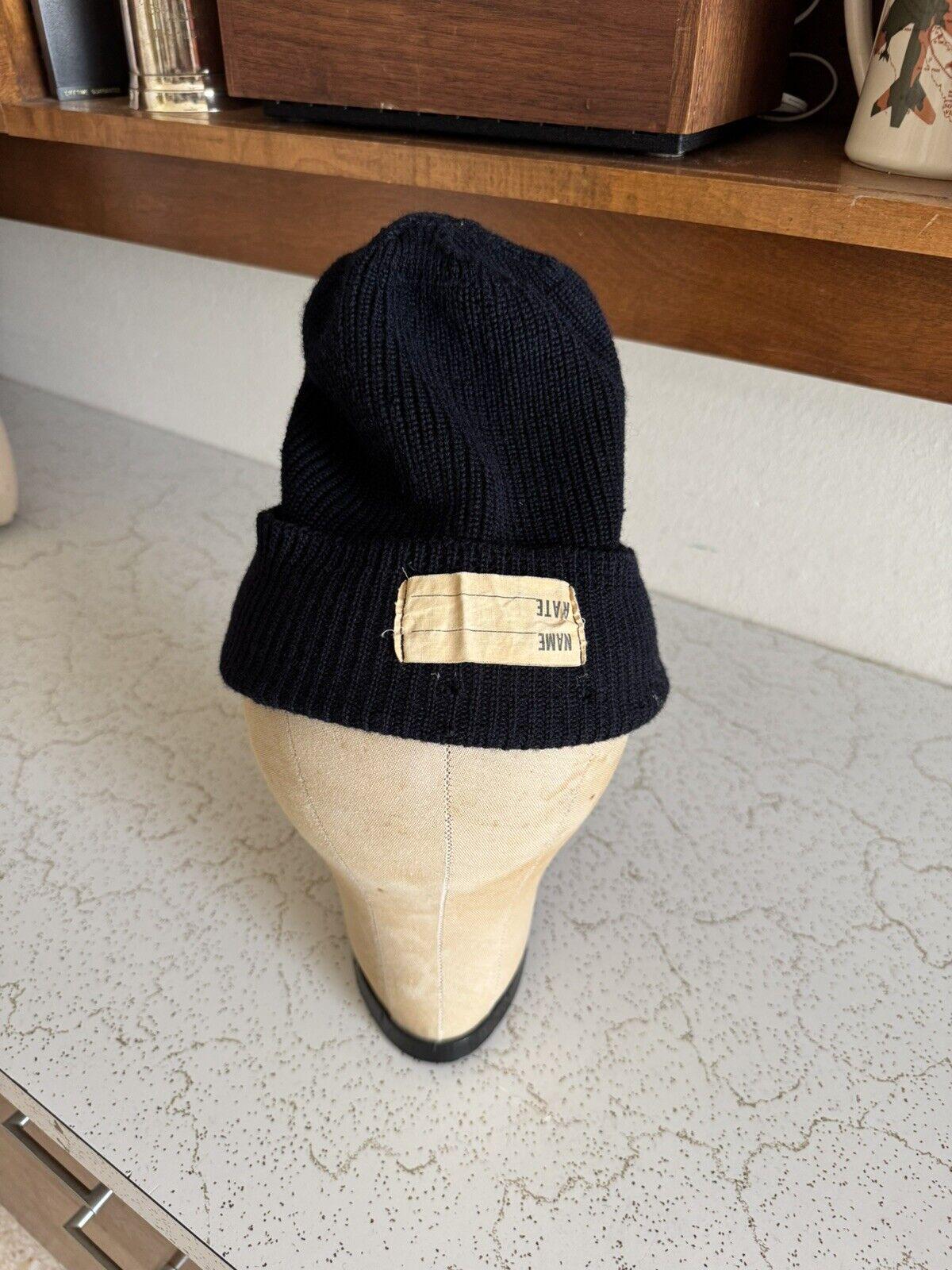 帽子 40s USN Watch Cap vintage Vintage 40s WWII USN US Navy Sailors Uniform Knit Wool Watch