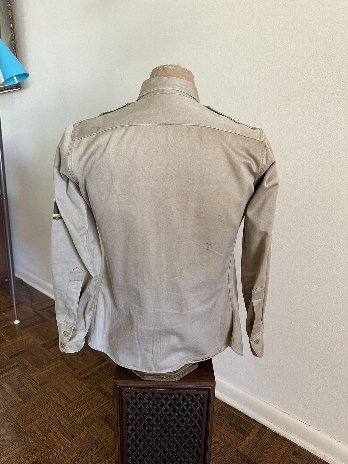 60s 70s Vtg US Army Cotton Khaki Shirt Sz Xs/small Long 60s 70s Vtg US Army Cotton Khaki Shirt Sz Xs/small Long