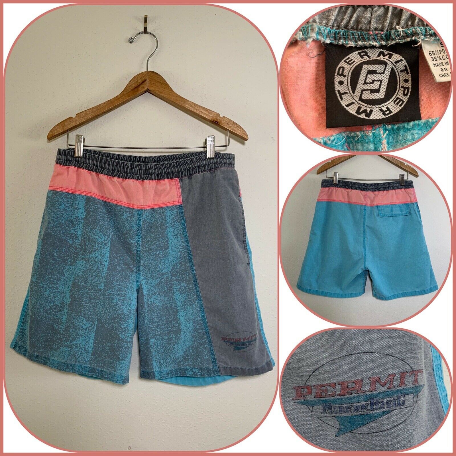 80s style swim trunks