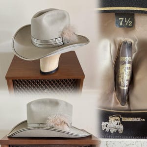 Vintage Loretta Lynn Westerns 100% Fur Felt Cowboy Hat Navy Blue Cattleman 7 1/2 Vintage Cowboy Hats 7 1/2 - Etsy main image 3