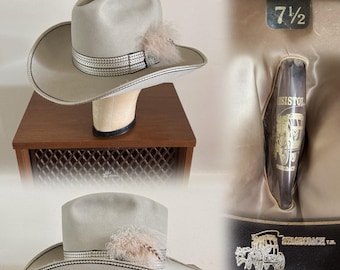 Vintage 1970's Black Resistol Las Vegas 4X Beaver Cowboy Western