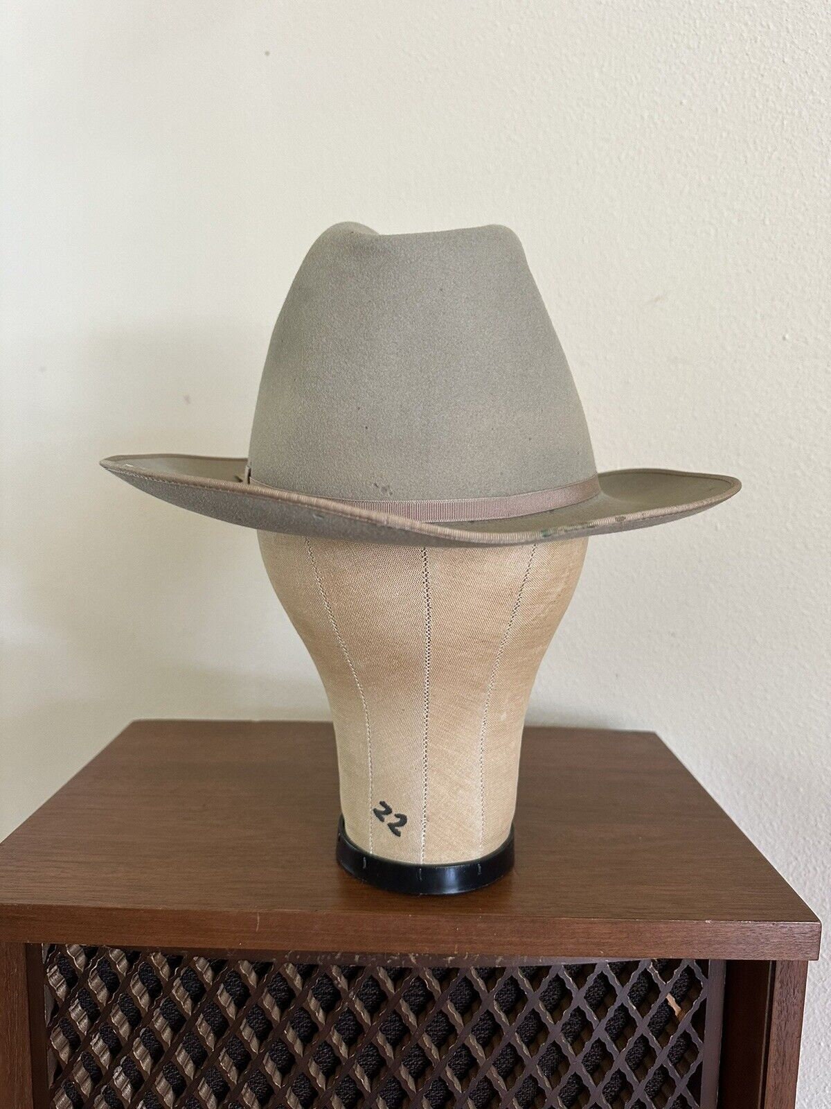 1940s DOBBS TWENTY Fedora 7 1/2 Hat Thin Ribbon Cowboy Open Road