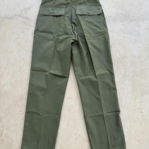 60's USARMY Baker Pants vintage 34×31 Vintage 1960s US Army OG-107 Cotton Sateen Baker Pants