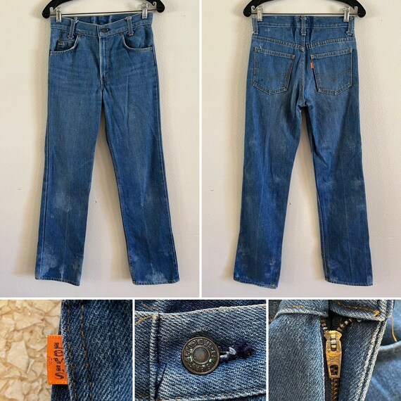 70s Levis 716 Orange Tab Denim Jeans W 28 L 32 Straight | Etsy Ireland