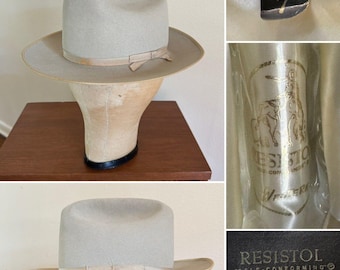 Vintage 1970s Resistol 'san Antonio' Silverbelly Fedora