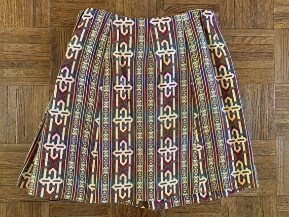 70s EVAN PICONE Knit Skirt Hippie Bojo Aztec Prin… - image 8