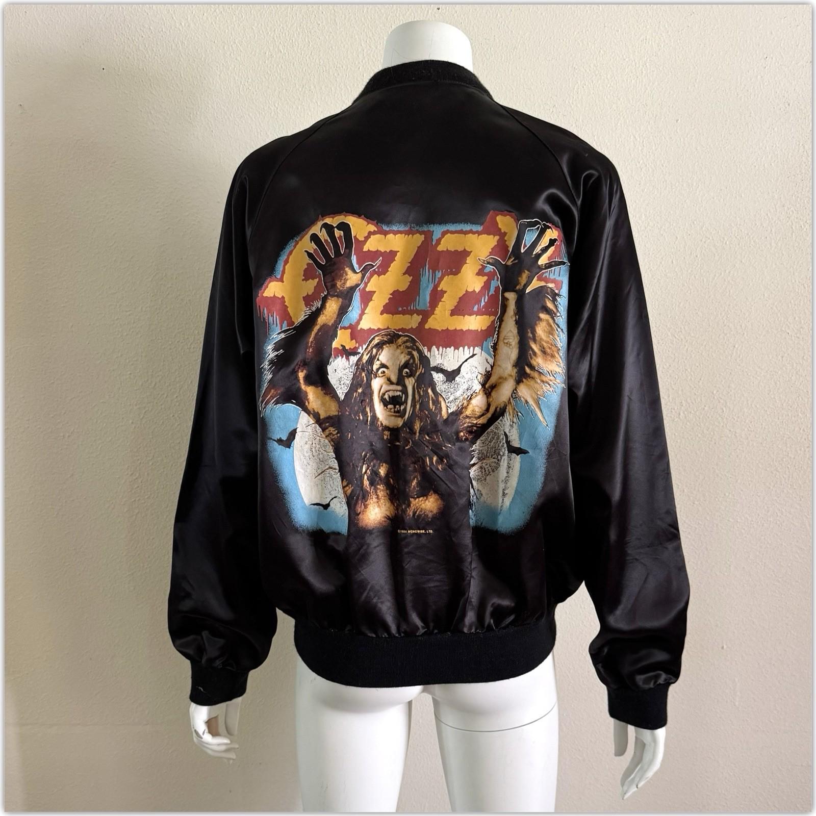 Vintage 1984 Ozzy Osbourne Wolfman Satin Tour Jacket - Concert