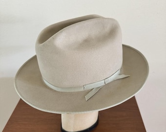 1960s Stetson Beaver 25 OPEN ROAD 7 1/4 Fedora Hat Cowboy