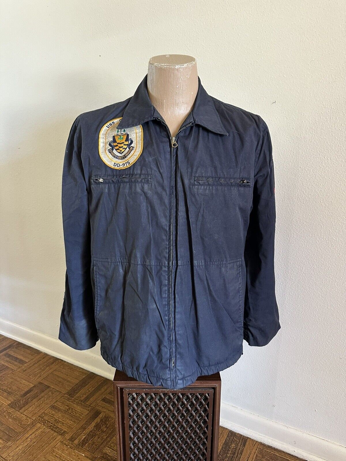 1974 Vtg US Navy Sz 42 Utility Dark Blue Poplin Jacket 70s E-6 DD-975 Patch USN Navy Blue Uniform Chore Coat Deck Work Workwear Distressed - Etsy 1974 Vtg US Navy Sz 42 Utility Dark Blue Poplin Jacket 70s E-6 DD-975 Patch USN Navy Blue Uniform Chore Coat Deck Work Workwear Distressed - Etsy