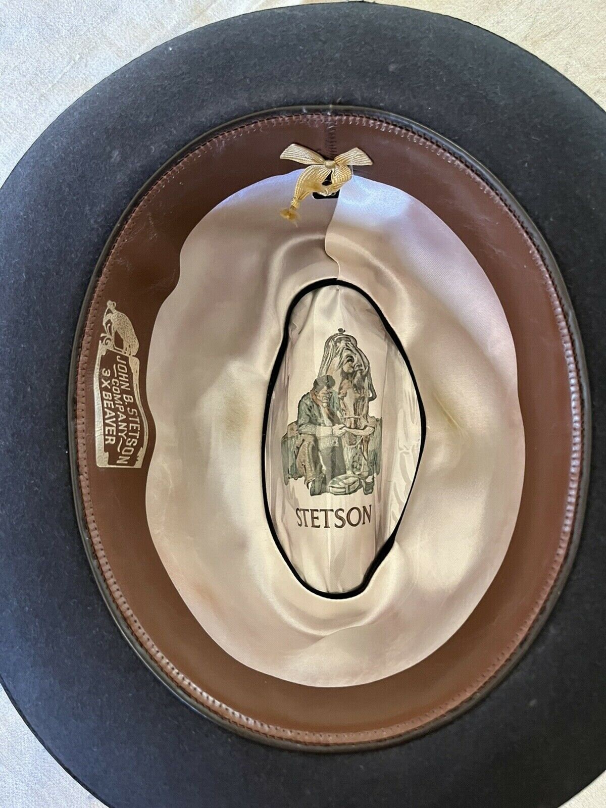 STETSON 3x BEAVER Black FEDORA Hat 6 7 