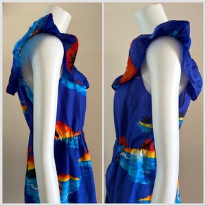 1980s Blue Sailboat Sun Dress by Malia | XS/S