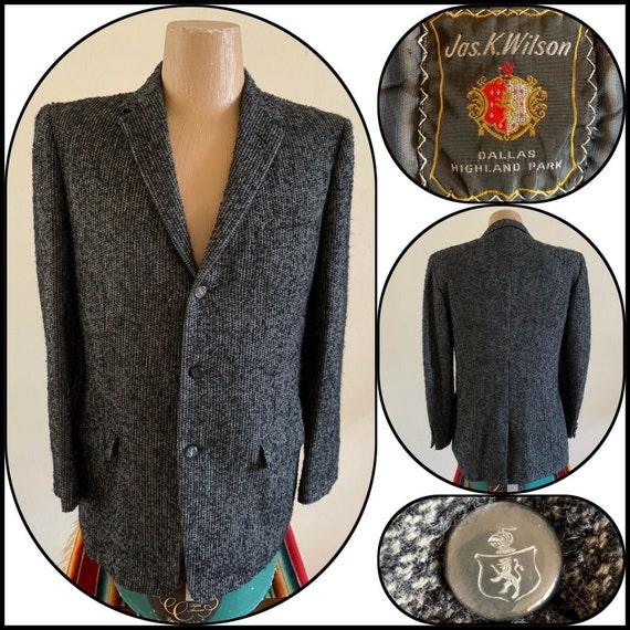 60s Jas K Wilson Dallas Texas Knit Tweed Sport Coat Blazer 60s Jas K Wilson Dallas Texas Knit, Used Fur Coats Dallas Texas Usa