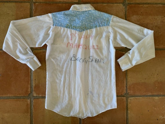 70s SEARS Put-On Shop AUTOGRAPH SHIRT Western Nov… - image 8