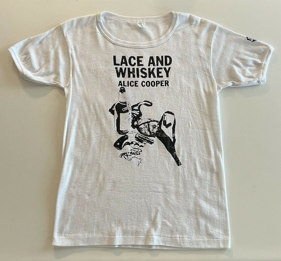 Vintage 70s Alice Cooper Lace and Whiskey T-shirt - Warner