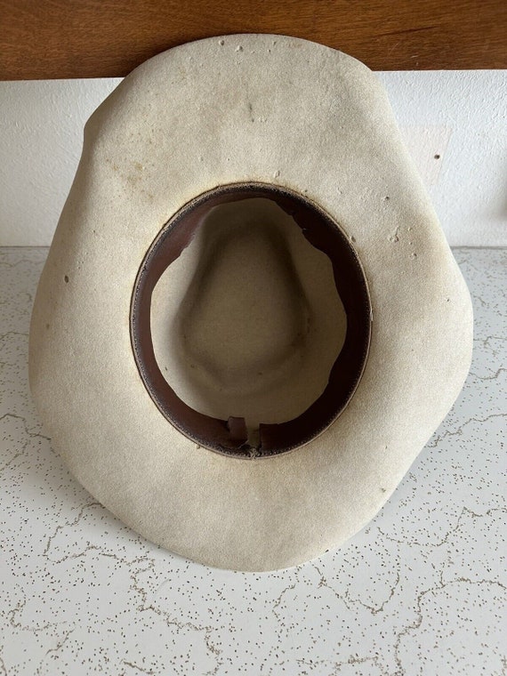 1960s Vtg WALDRIP HATTERS TEXAS Beaver Felt 7 Hat… - image 7