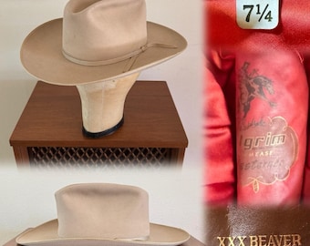 Vintage 1970's Black Resistol Las Vegas 4X Beaver Cowboy Western