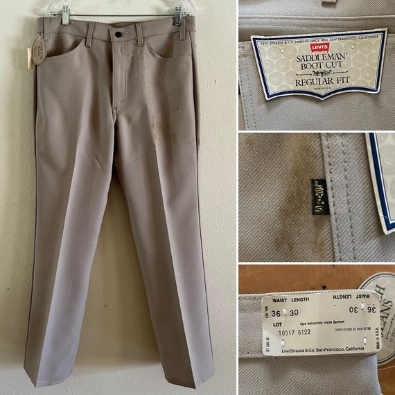 NOS Vtg 70s LEVIS 517 W 36 L 30 Polyester Pants DISTRESSED - Etsy