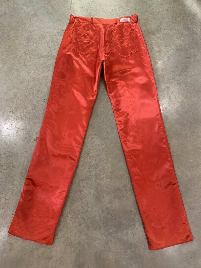 70s GREAT ESCAPE Shiny Red DISCO Pants Studio 54 Club Jeans Etsy