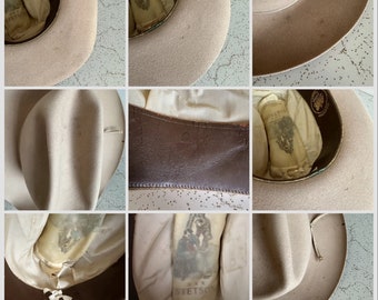 Vintage 1950s Stetson 3X Beaver Cowboy Hat - Size 7 1/8 - Etsy