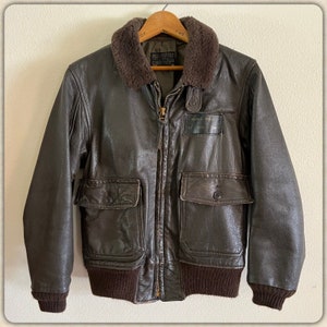 60s US Navy G-1 Flight Jacket Sz 38 Star Sportswear Pilot - Etsy