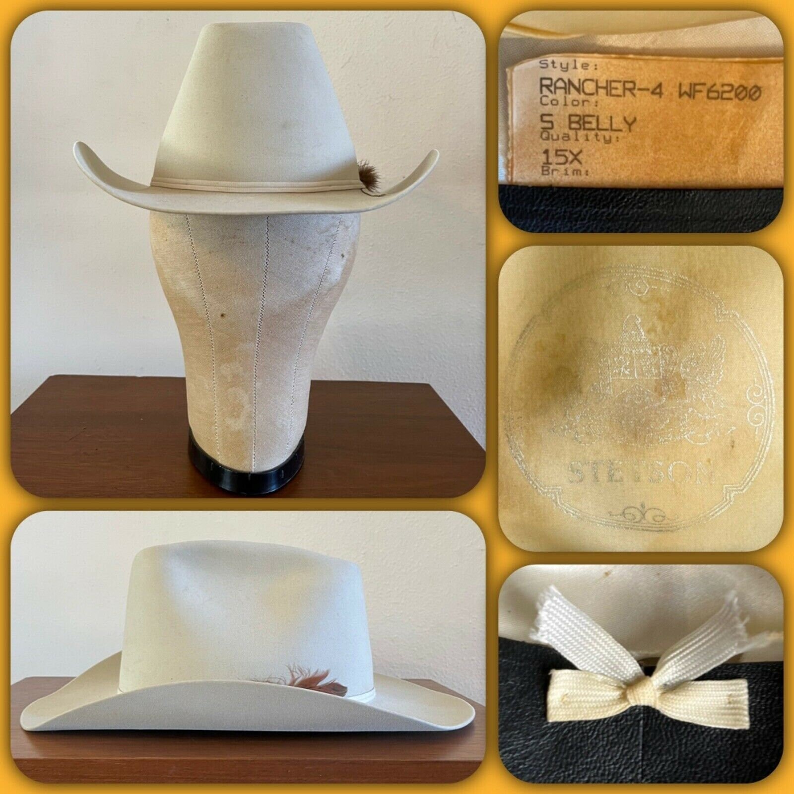 70s STETSON 15x Beaver Silver Belly 