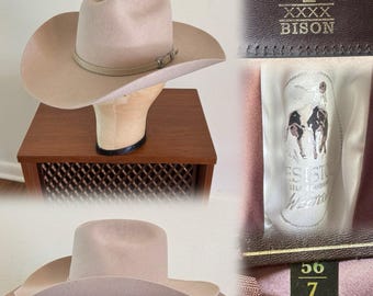 Vintage 1960's Western Resistol Straw Hat - Etsy