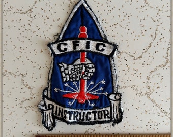 1970s Vtg U.S. Air Force CFIC Instructor patch USAF KC-135 Boom Operator Squadron Vietnam War Military Pilot Airman Patch