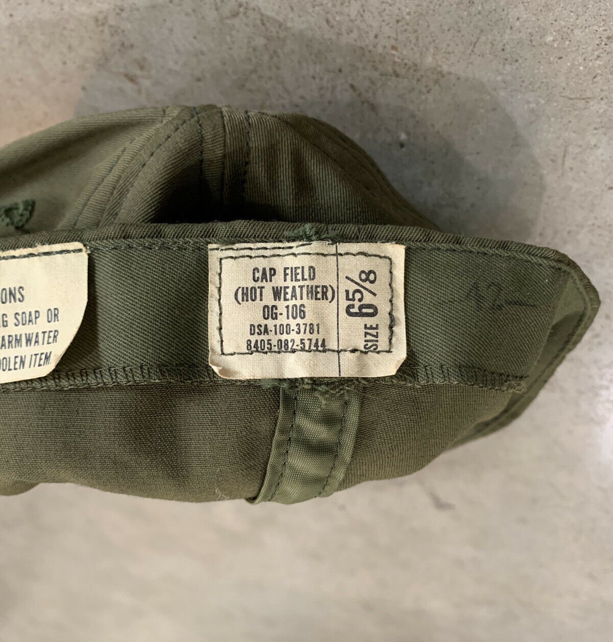 60s-70s USA製 実物 米軍フィールドキャップOG-106 SIZE 7