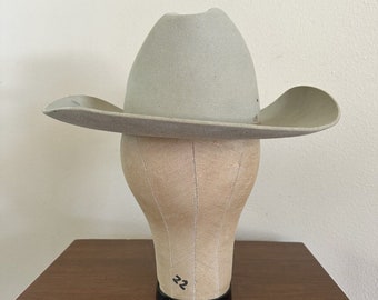 Vintage 1960s Stetson 7x Clear Beaver Cowboy Hat Size