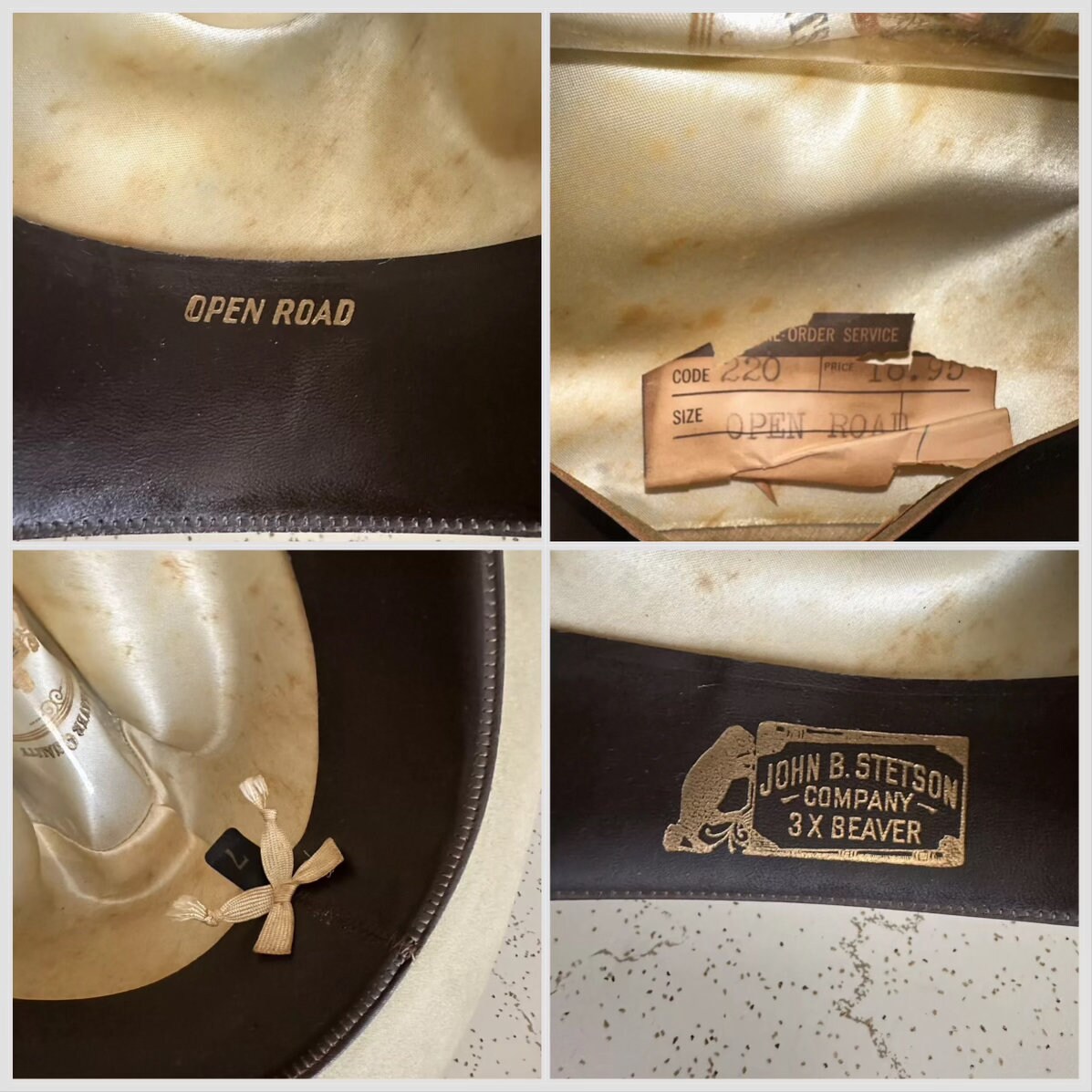 1960s Stetson 3X Beaver Open Road Fedora Cowboy Hat - Size 7 - Etsy