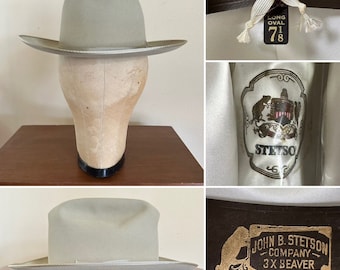1960s Stetson 3x Beaver OPEN ROAD 7 1/8 Long OVAL Hat Fedora 1960s Stetson 3x Beaver OPEN ROAD 7 1/8 Long OVAL Hat Fedora